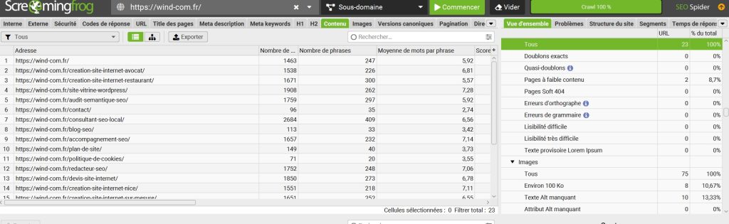Audit technique seo screamingfrog