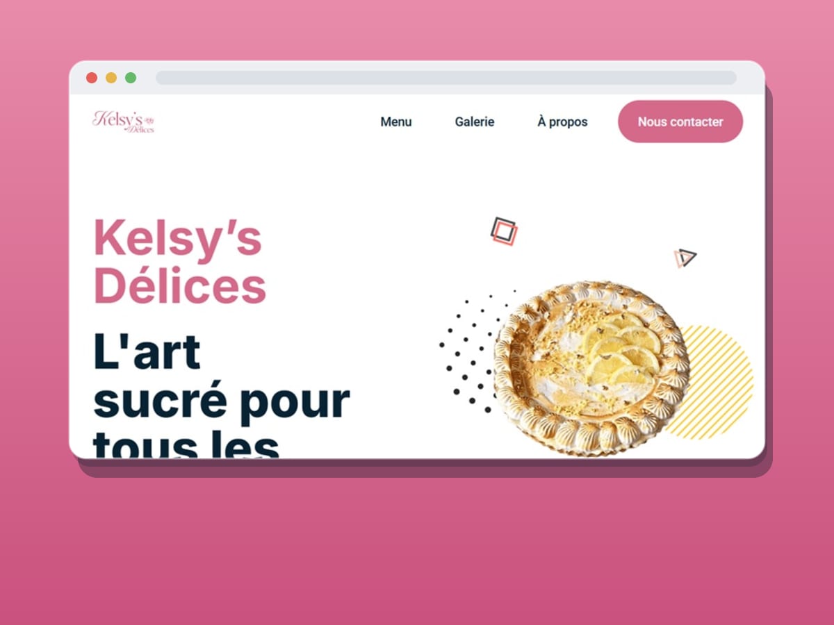 Page d'accueil du site de Kelsy's Délices, crêperie à Grenoble, réalisé par Windcom